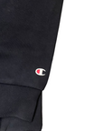 Champion felpa girocollo in cotone di felpina leggera con logo sul petto Legacy 306513 KK001 nero