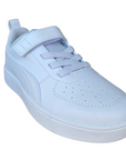 Puma scarpa sneakers da ragazzi con elastico e strappo Rickie AC+PS 385836-01 bianco-grigio ghiaccio