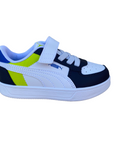 Puma scarpa sneakers da bambino Caren 2.0 Block 394462-03 bianco-carbone-lime