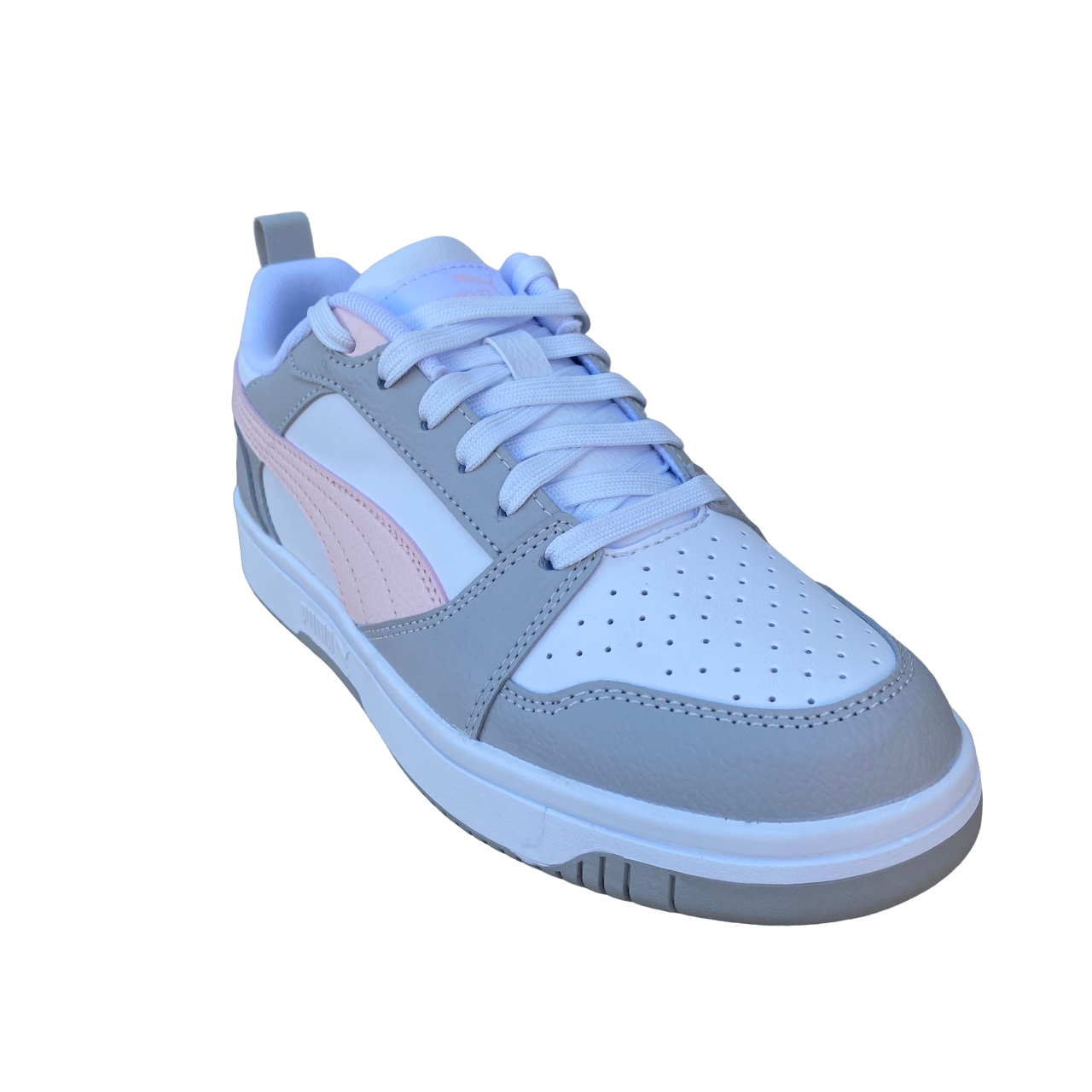 Puma scarpa sneakers da donna Rebound v6 Low 392328 08 bianco-rosa-grigio