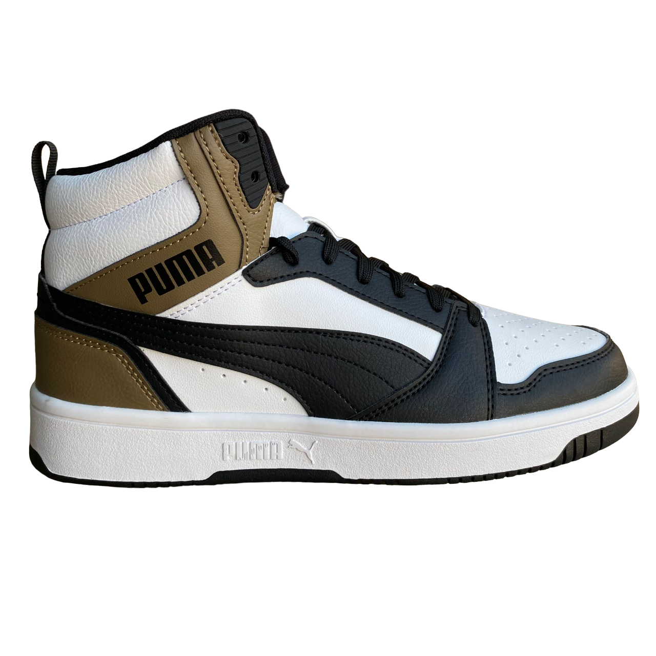 Puma Scarpa sneakers da uomo Rebound v6 392326-09 bianco-nero-cioccolata