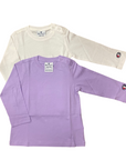 Champion 2 T-shirt da infant a manica lunga 404804 WW036 bianco glicine