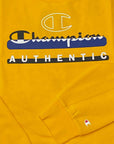 Champion felpa girocollo in cotone di felpina leggera con logo sul petto Legacy 306513 YS058 giallo