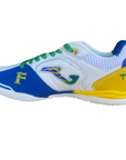 Joma scarpa da calcetto indoor da uomo Top Flex Rebound Ferrao 11 TORW2385IN bianco-azzurro