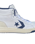 Converse scarpa sneakers alta da uomo Pro Blaze Classic A07099C bianco-blu