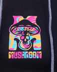 Mushroom felpa con cappuccio da uomo con stampa Logo Pattern 23031-01 nero