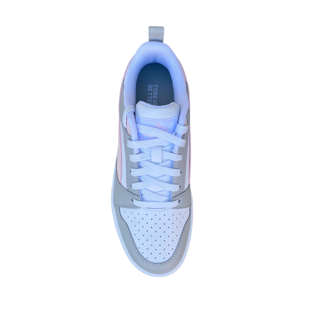 Puma scarpa sneakers da donna Rebound v6 Low 392328 08 bianco-rosa-grigio
