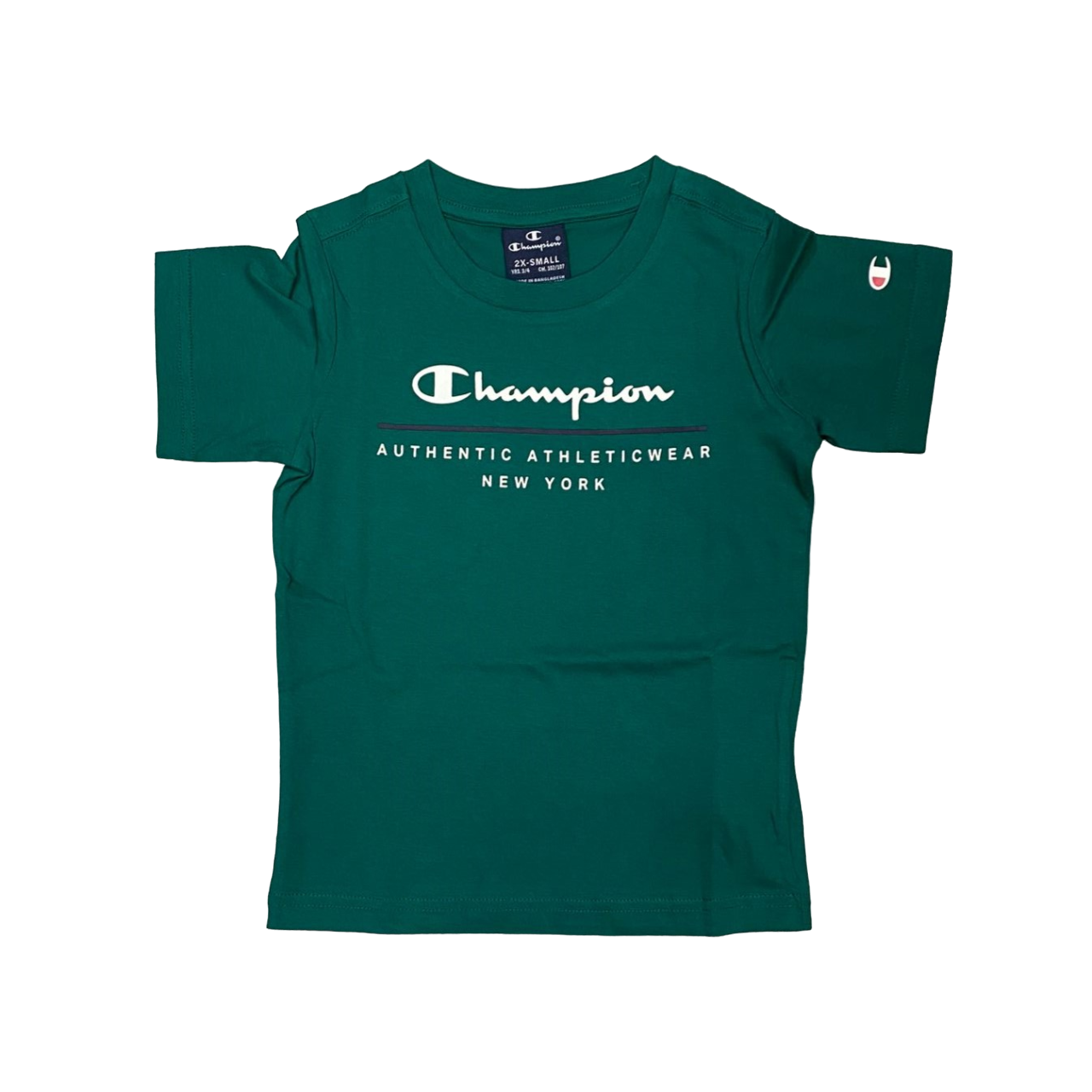 Champion maglietta manica corta da ragazzo con stampa 306696 verde
