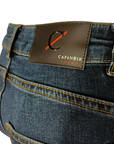 CafèNoir pantalone jeans da donna svasato e corto c7 JJ1019 B009 indaco
