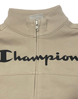 Champion tuta sportiva per la scuola da ragazza con felpa a cerniera intera 404837 ES057 beige-nero