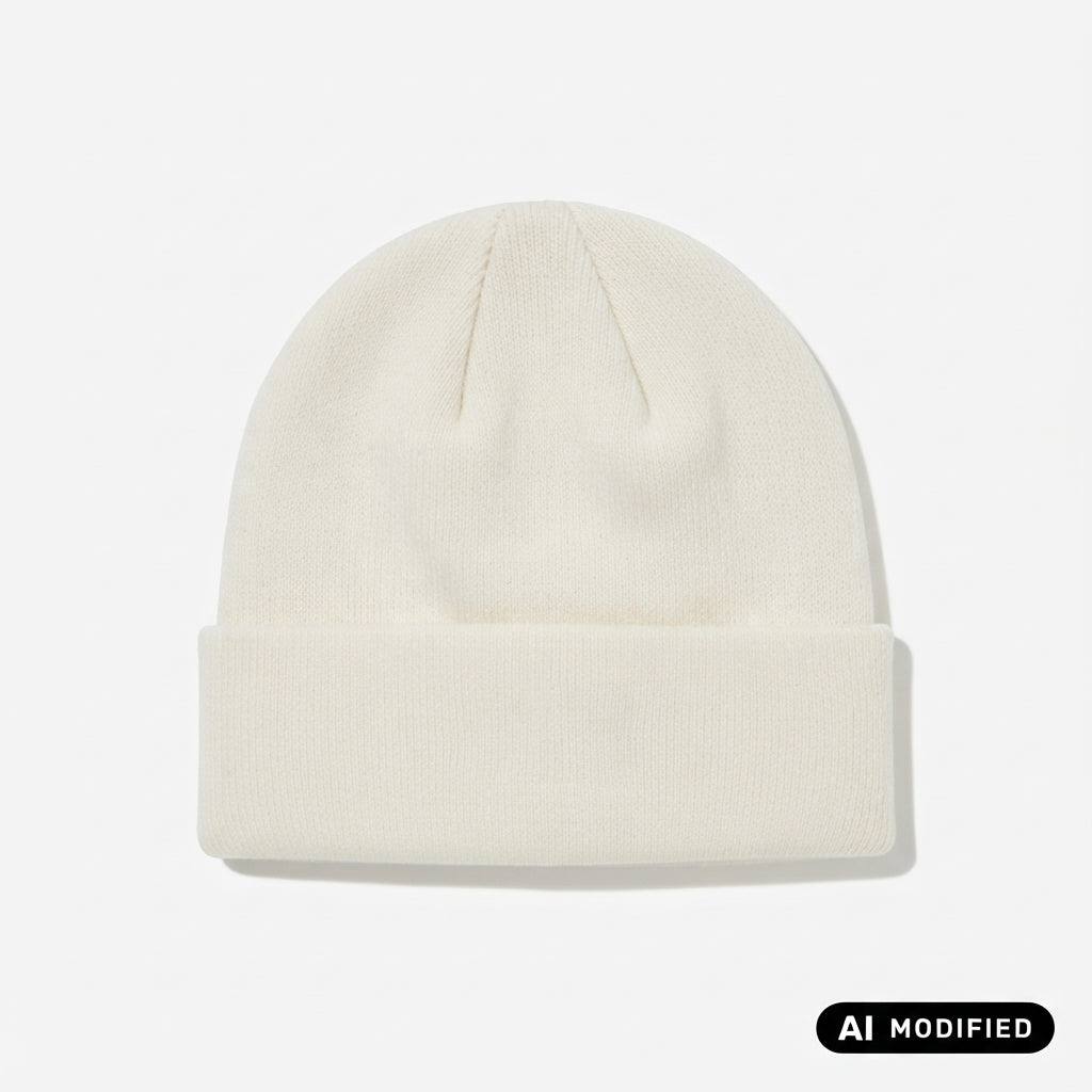 The North Face Berretto classico con risvolto e logo Norm NF0A5FW1QLI latte