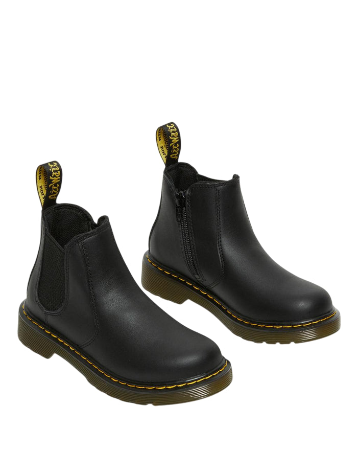 Dr. Martens – Stivaletti Chelsea 2976 Softy T Junior 16708001 Nero | Pelle Softy Junior, Comodità Slip-on, Look Iconico Kids