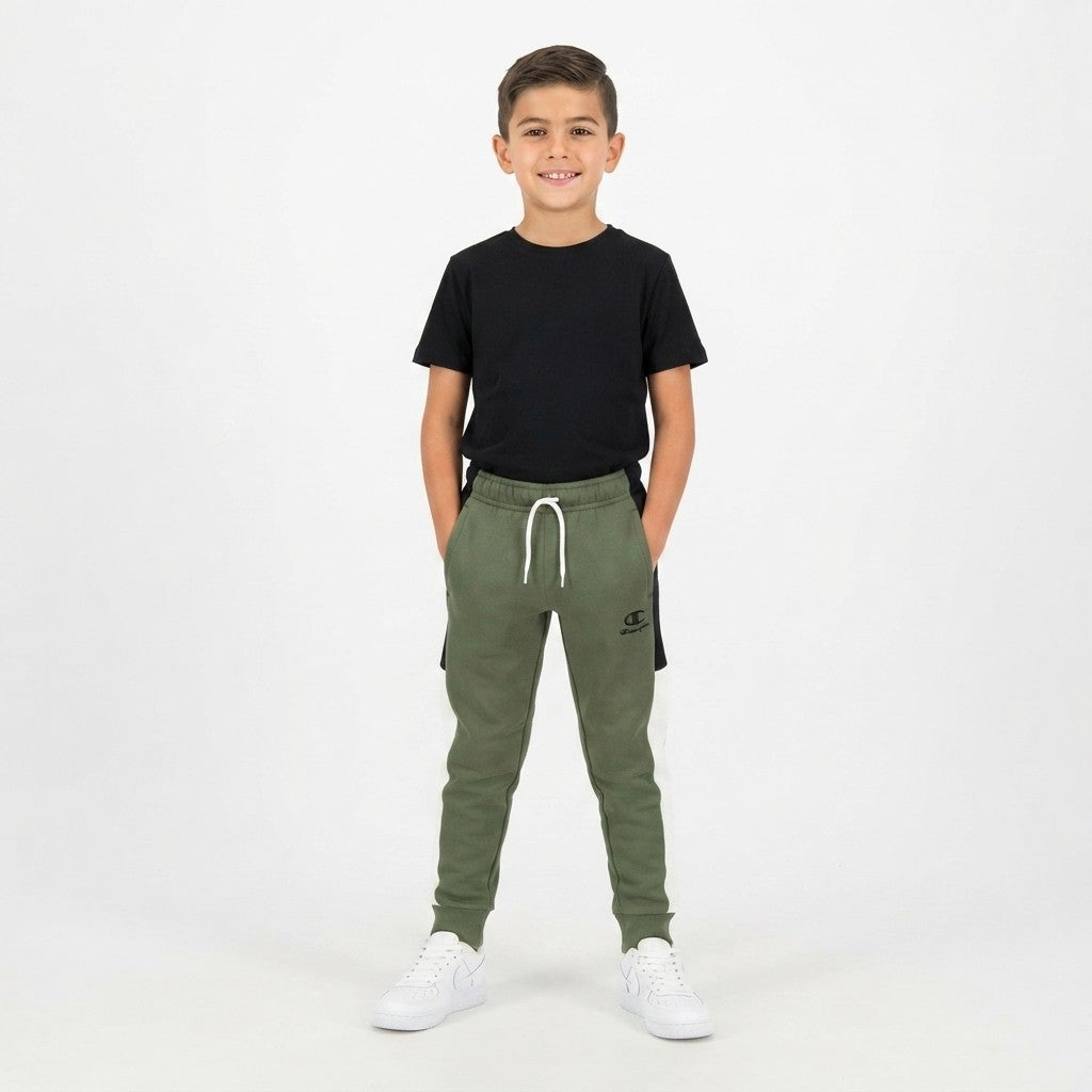Champion pantalone sportivo junior Rib Cuff Pants 307717 GS548 verde