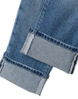 Pantalone Name It Junior 13243087 blu con orlo risvoltato e abrasioni