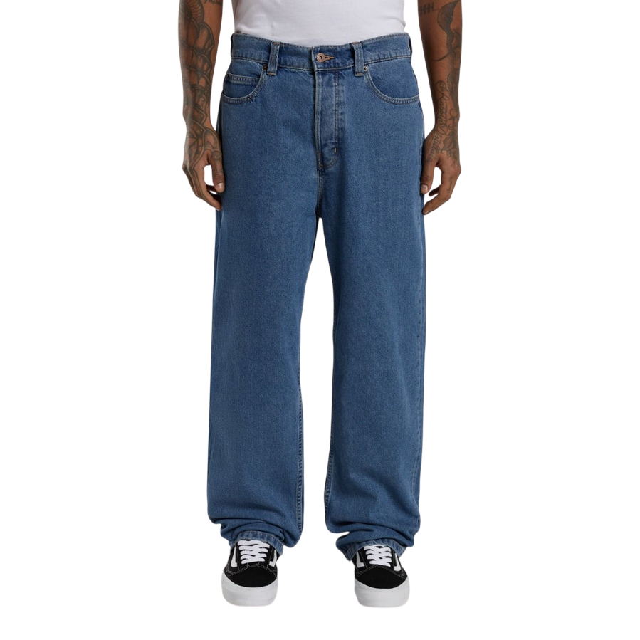 Jeans da uomo Dickies Thomasville relaxed fit blu classico 100% cotone con vita alta e 5 tasche