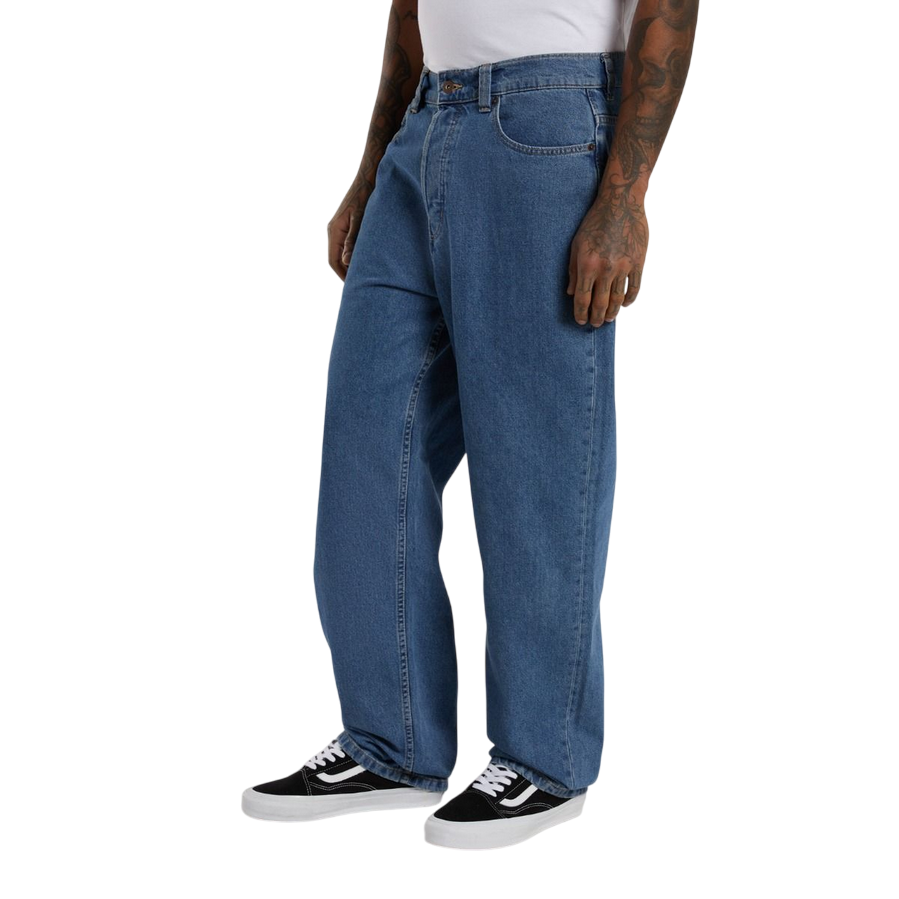 Vista laterale jeans Dickies uomo Thomasville DK0A4XYKCLB relaxed fit blu classico