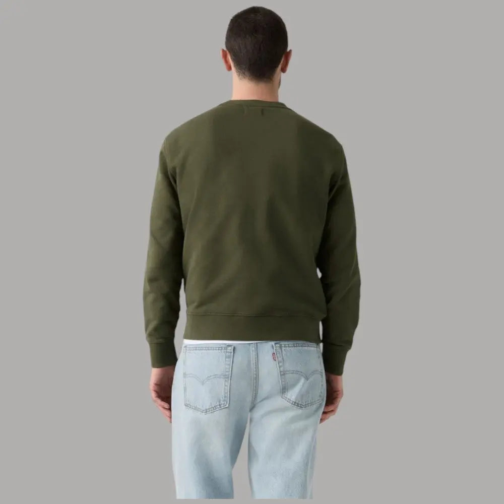Levi’s – Felpa Uomo New Original Housemark 359090083 verde| Cotone Better Cotton, Logo Iconico, Comfort Casual Everyday