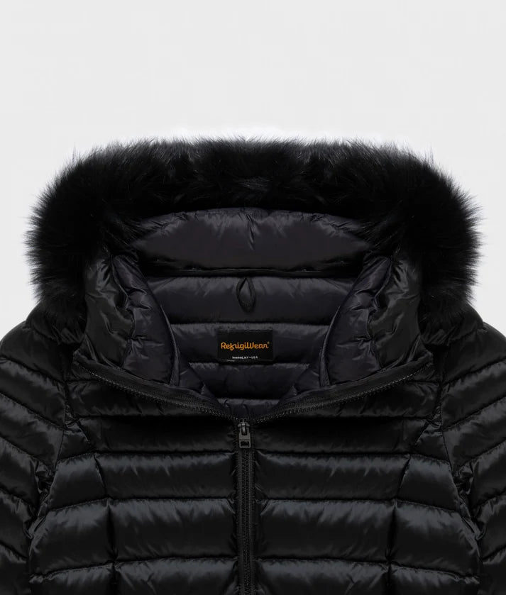 RefrigiWear MEAD FUR JACKET W97618 G06000 Donna Nero - Piumino