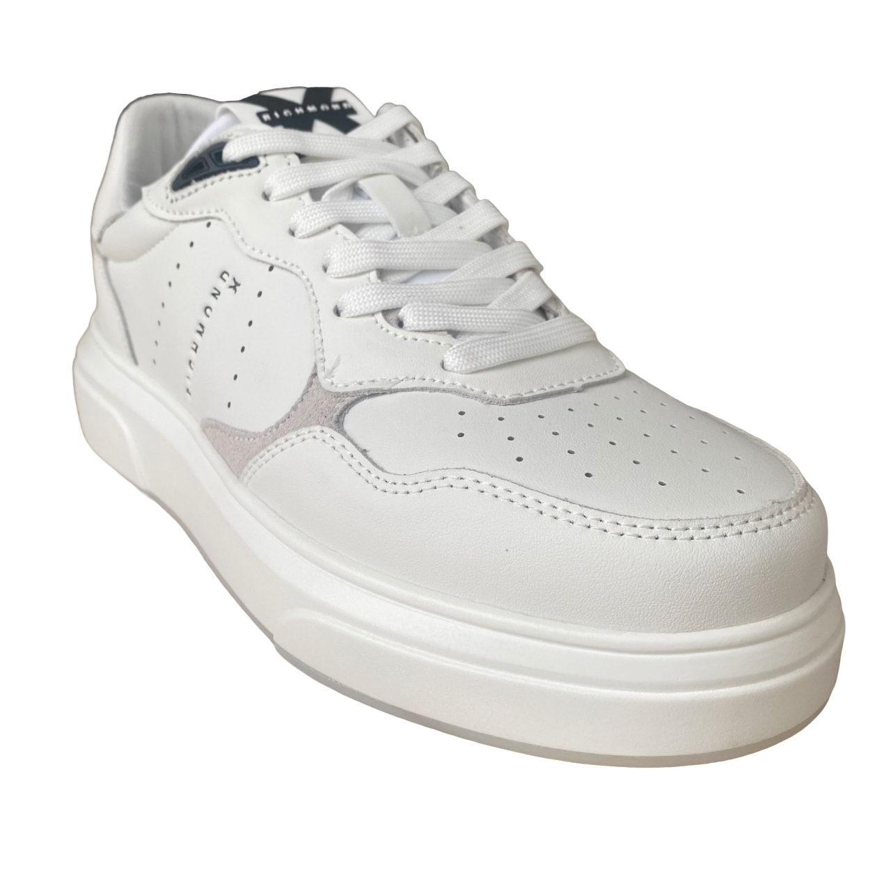John Richmond scarpa sneakers da uomo in pelle 22200/CP A bianco