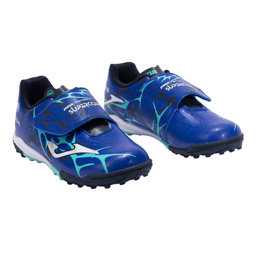 Joma - Scarpe Calcio Turf Junior Super Copa Jr 25 Turf Blu - 3/4