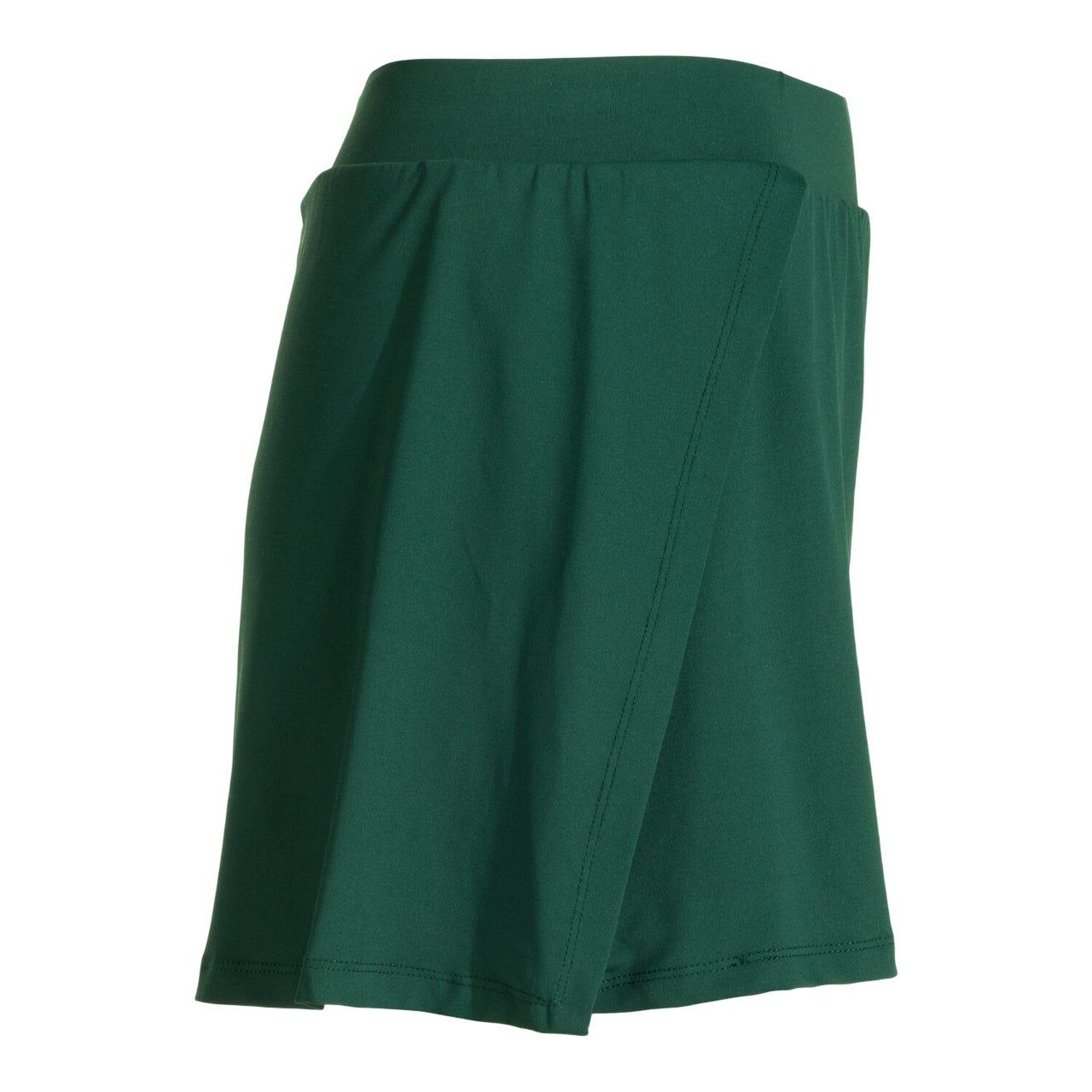 Vista laterale della gonna padel Joma verde da donna, mostra vestibilità confortevole e libertà di movimento per il padel