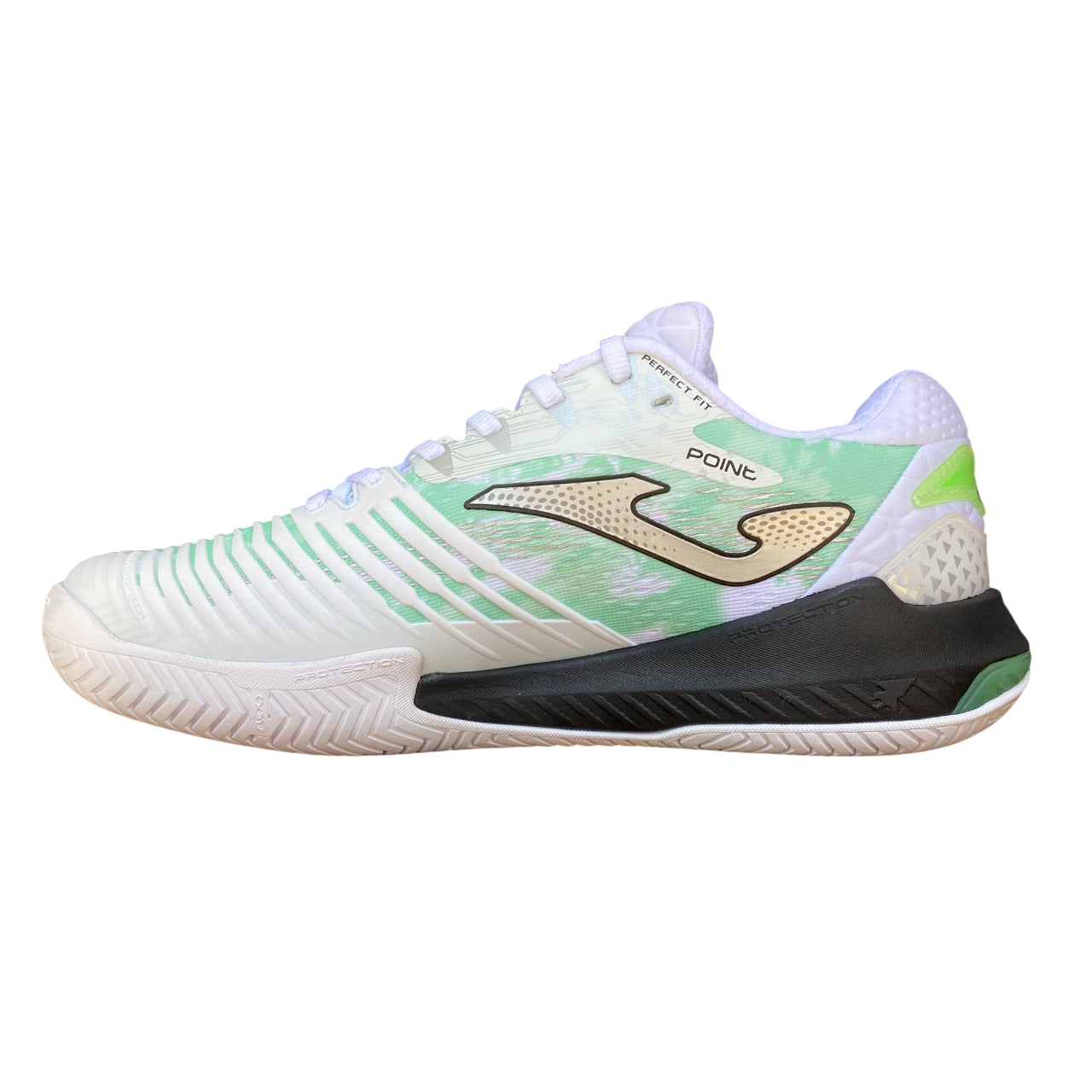 Joma Point Men 2502 TPOIW2502AC Scarpe Tennis Professionali Bianche Vista Laterale interno