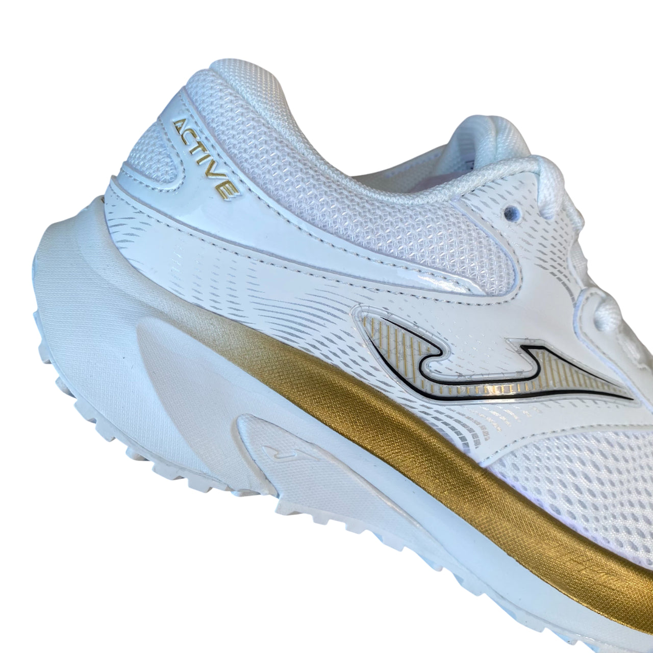 Joma – Scarpa Donna da Corsa RACTLW2502 ACTIVE LADY 2502 Bianco-Oro | Comfort, Ammortizzazione e Stile Moderno - tallone