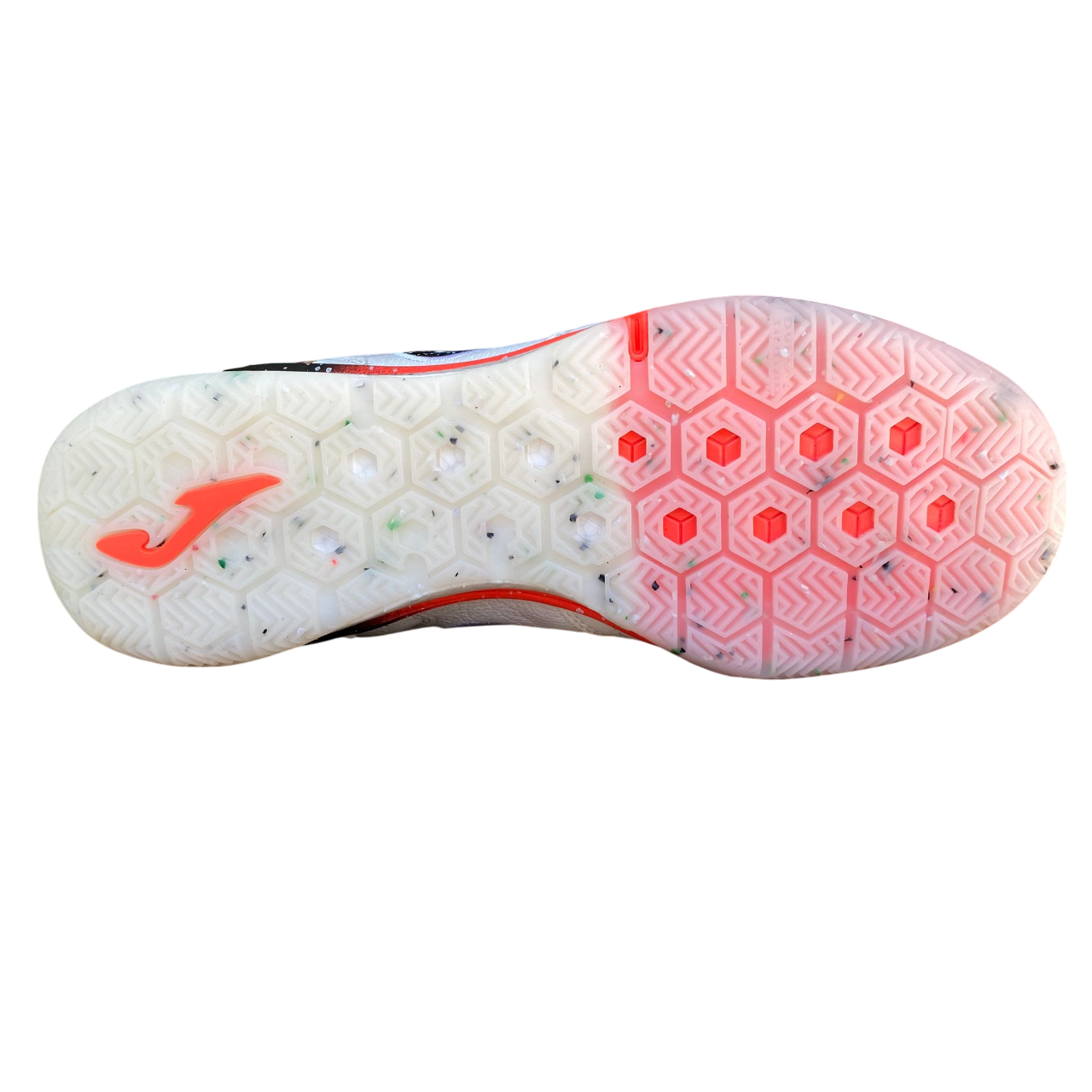 Scarpe da calcetto indoor Joma Top Flex Rebound 2532 bianche per uomo, vista suola