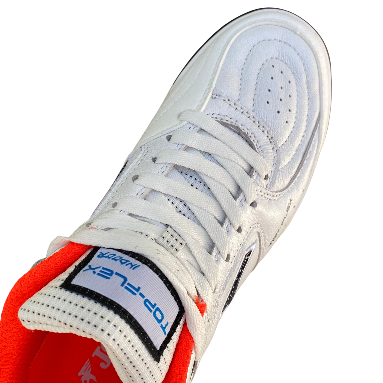 Scarpe da calcetto indoor Joma Top Flex Rebound 2532 bianche per uomo, vista tomaia