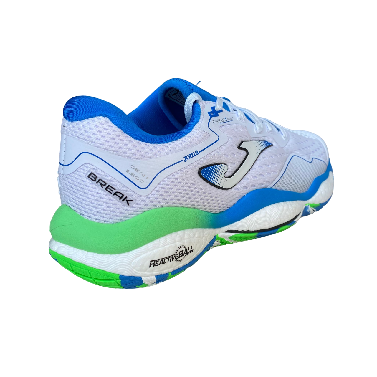  Joma scarpa da Tennis Padel da uomo Break Men 2302 bianco-azzurro retro