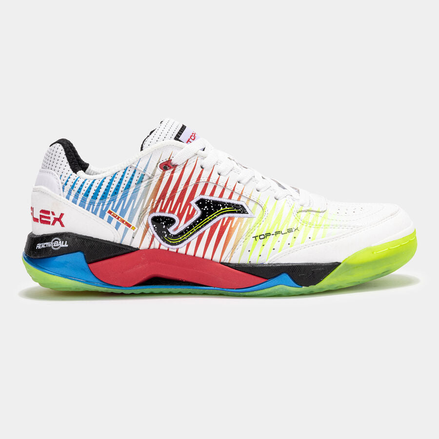 Joma scarpa da calcetto indoor Top Flex Plus76 TOUW2576IN bianco-giallo