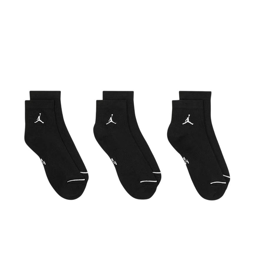Jordan calze alla caviglia Everyday DX9655-010 nero, confezione da 3 paia, traspiranti
