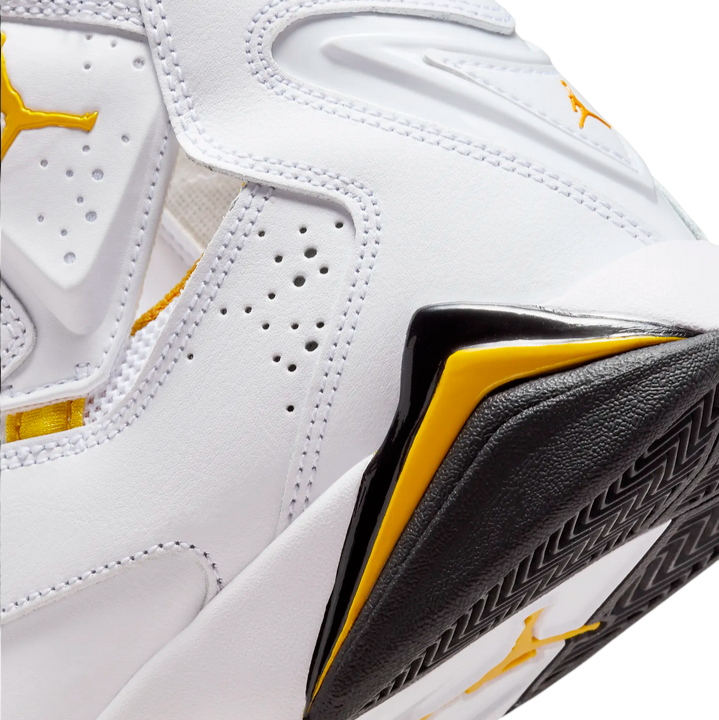 Jordan scarpa sneakers da pallacanestro True Flight 342964-107 bianco-giallo ocra-nero