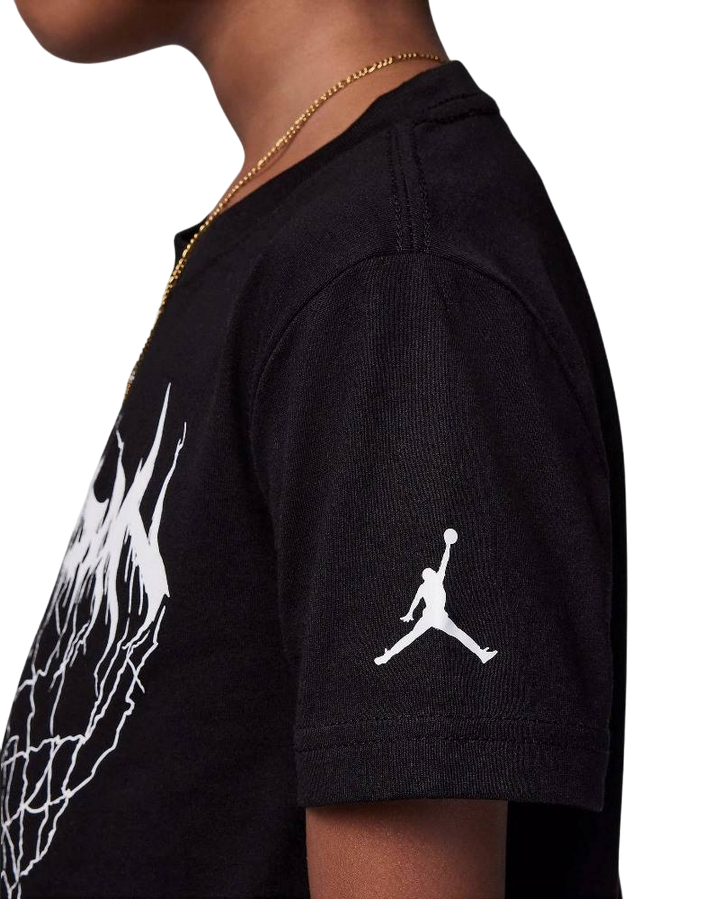 Jordan completo da ragazzo maglietta manica corta e pantaloncino MJ Sport Mesh 85C996-023 nero 2