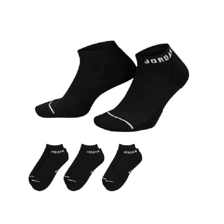 Jordan confezione da 3 paia di calze basse unisex DX9656-010 nero