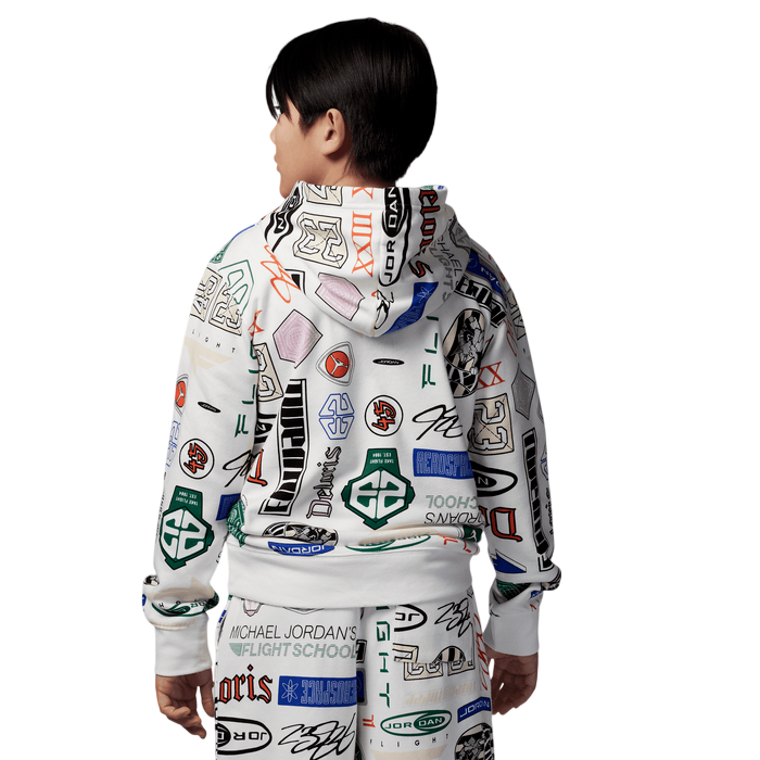 Jordan felpa con cappuccio junior Essentials 95D741-782 bianco