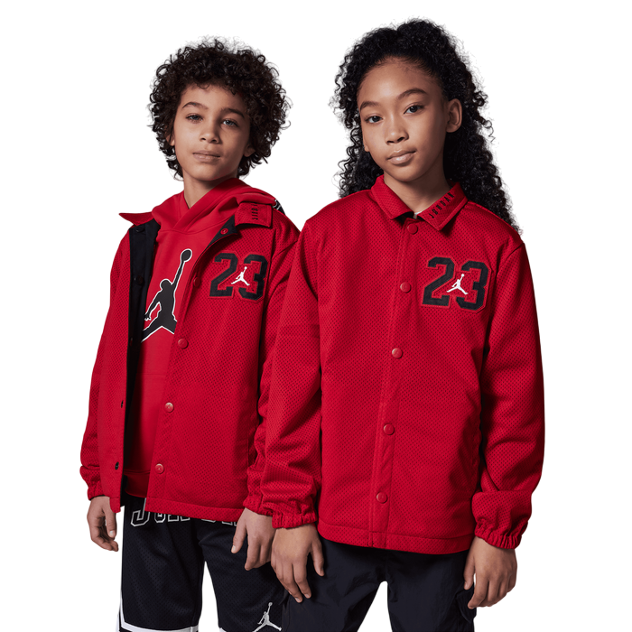 Jordan giubbino reversibile junior Coach 95D671-023 nero-rosso