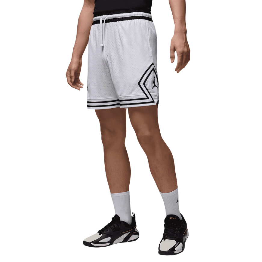 Jordan pantaloncino da uomo Diamond in mesh Dri-FIT HF9910-100 bianco-nero