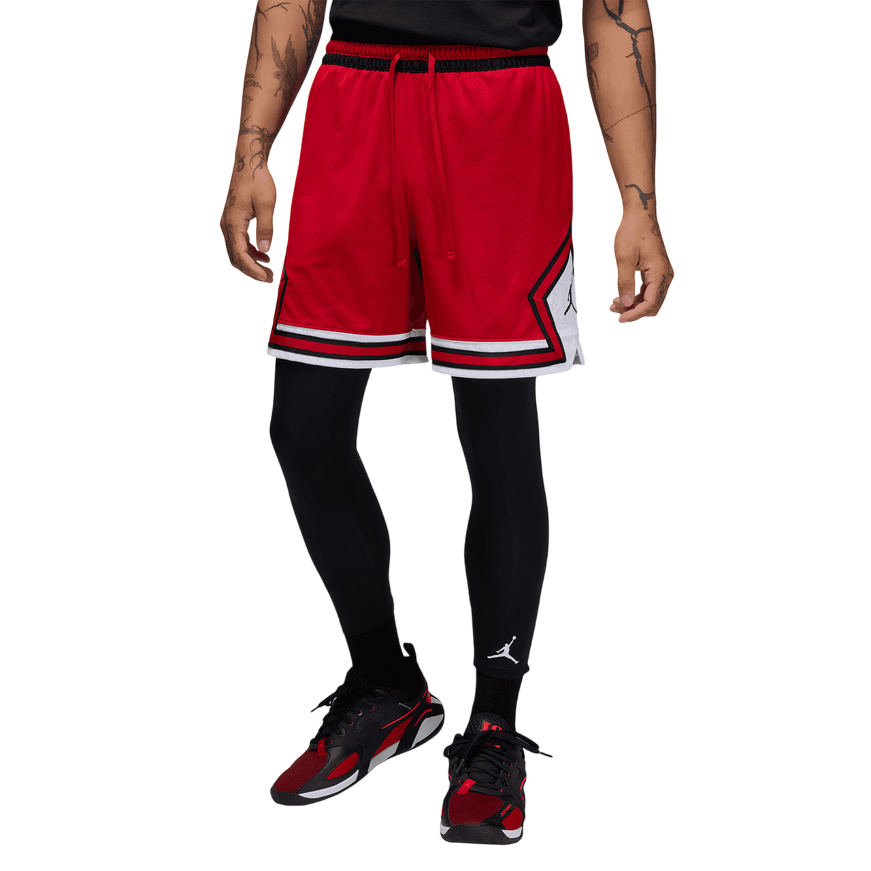 Jordan pantaloncino da uomo Diamond in mesh Dri-FIT HF9910-687 rosso-nero