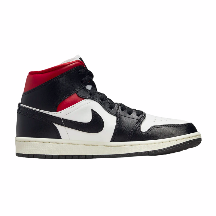 Jordan scarpa sneakers alta Alta Jordan 1 Mid BQ6472 061 nero-rosso