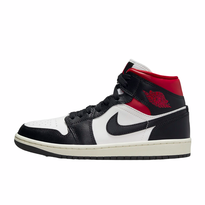 Jordan scarpa sneakers alta Alta Jordan 1 Mid BQ6472 061 nero-rosso