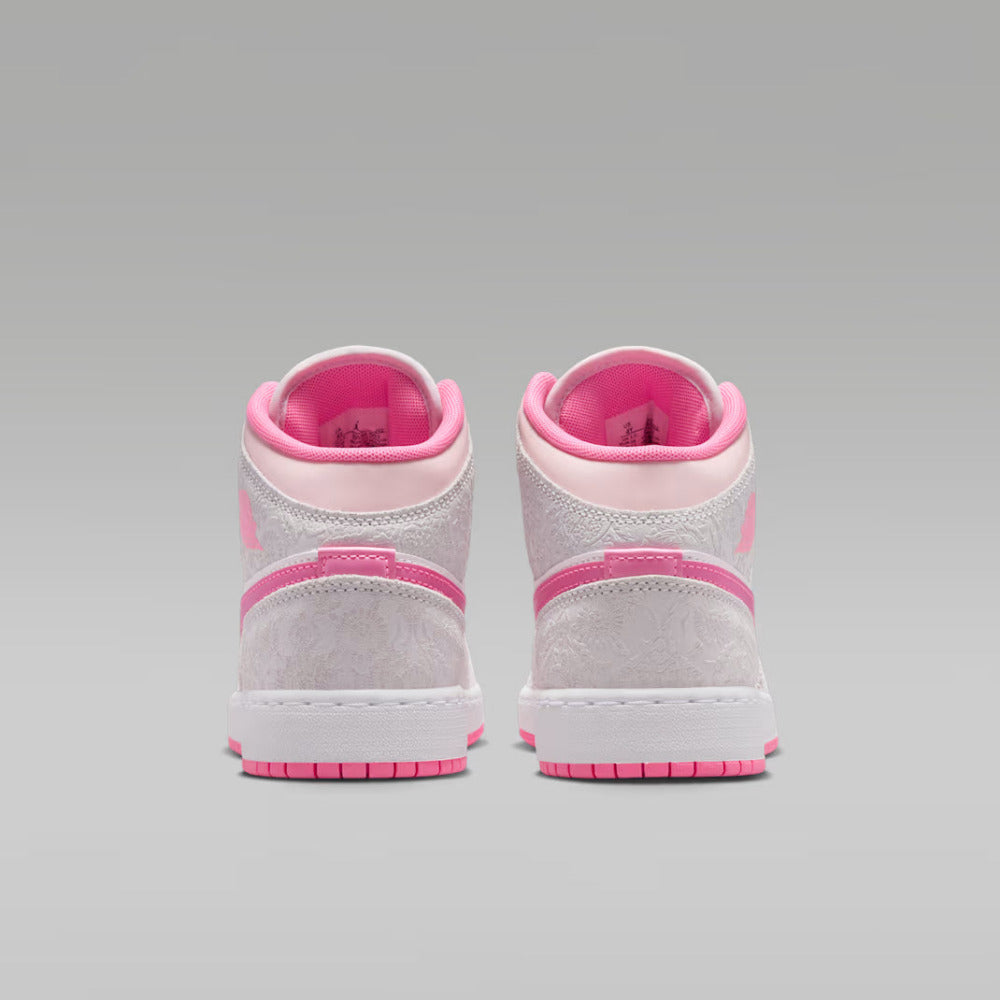 Jordan scarpa sneakers da ragazza Air Jordan 1 Mid Alt Se II0592-001 grigio-rosa