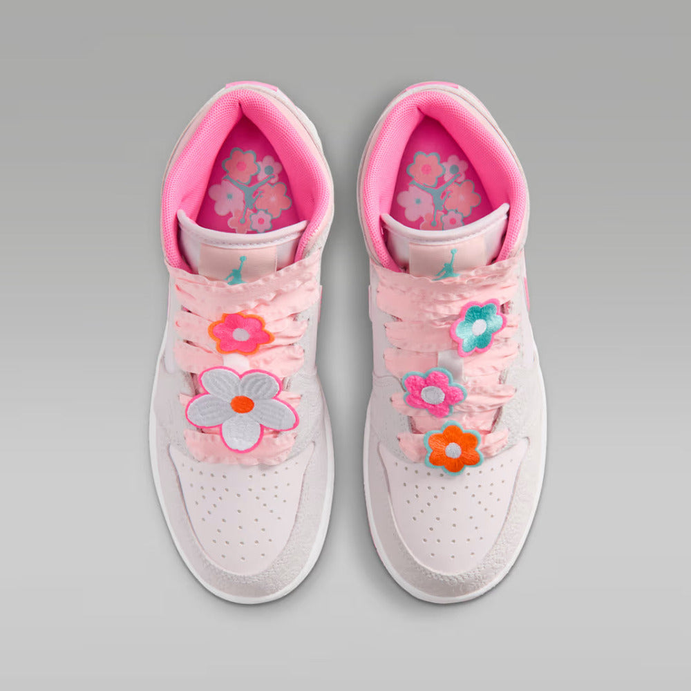 Jordan scarpa sneakers da ragazza Air Jordan 1 Mid Alt Se II0592-001 grigio-rosa