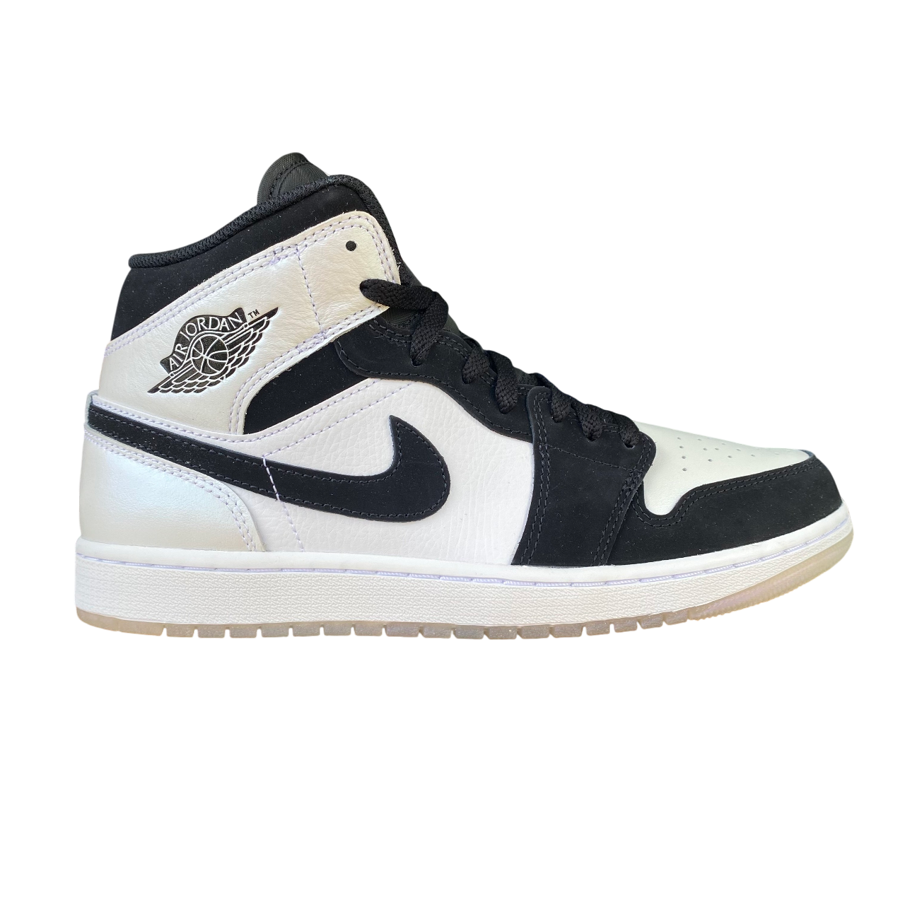 Jordan scarpa sneakers da uomo Air Jordan 1 Mid SE DH6933-100 bianco-nero