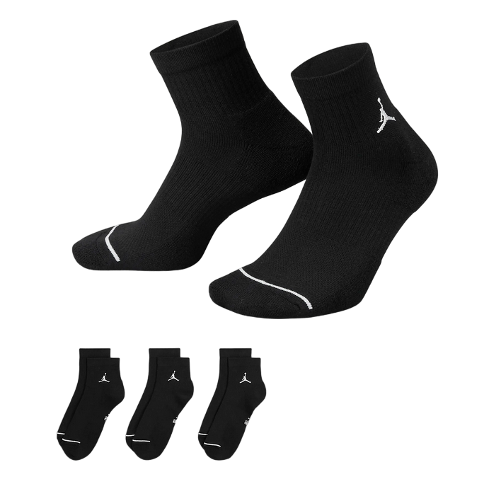 Jordan calza alla caviglia Everyday DX9655-010 nero Confezione da 3 paia