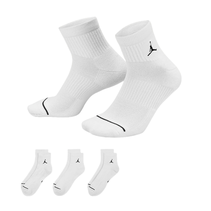 Jordan calza alla caviglia Everyday DX9655-100 bianco Confezione da 3 paia