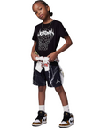 Jordan completo da ragazzo maglietta manica corta e pantaloncino MJ Sport Mesh 85C996-023 nero
