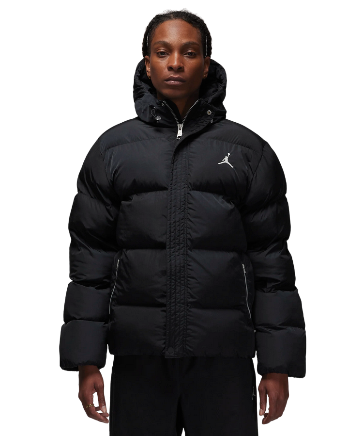 Jordan giacca piumino da uomo con cappuccio Essentials FB7311-010 nero