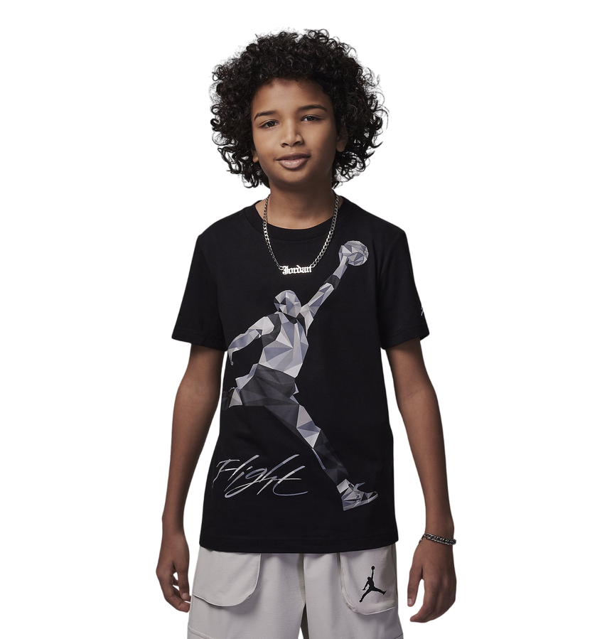 Jordan maglietta manica corta con stampa Jumpman per ragazzi Heirloom 95C984-023 nero