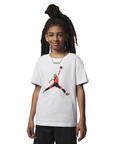 Jordan maglietta manica corta con stampa Jumpman per ragazzi Watercolor 95C900-001 bianco